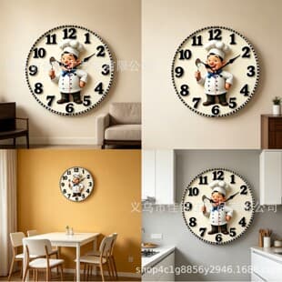 Cross-Border New Hot Selling Living Room Home Wall Clock, Simple Creative Bedroom Quartz Wall Clock, Living Room Wall Clock