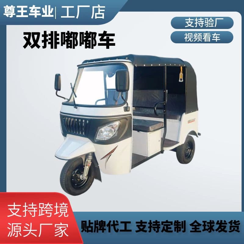 Cross-border Fuel Tuk Tuk Three-Wheeled Motorcycle Passenger Vehicle TVS Bajaj Same Model Water-Cooled 6-9 Seats