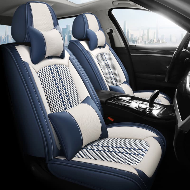Honda Car Seat Cover for CRV, Accord, Civic, Haoying, Integra Full Wrap 4-Season Leather and Ice Silk Seat Cover