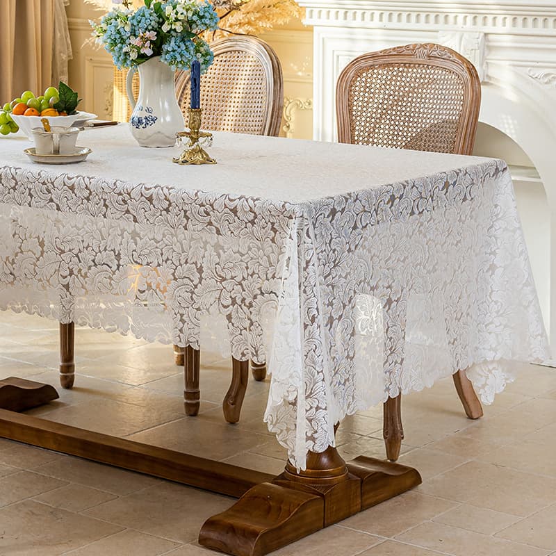 French Wedding Lace Tablecloth Dust-Proof Dining Table Cover Outdoor Decorative Table Runner Cover Direct Sale 2026 New Year Tablecloth