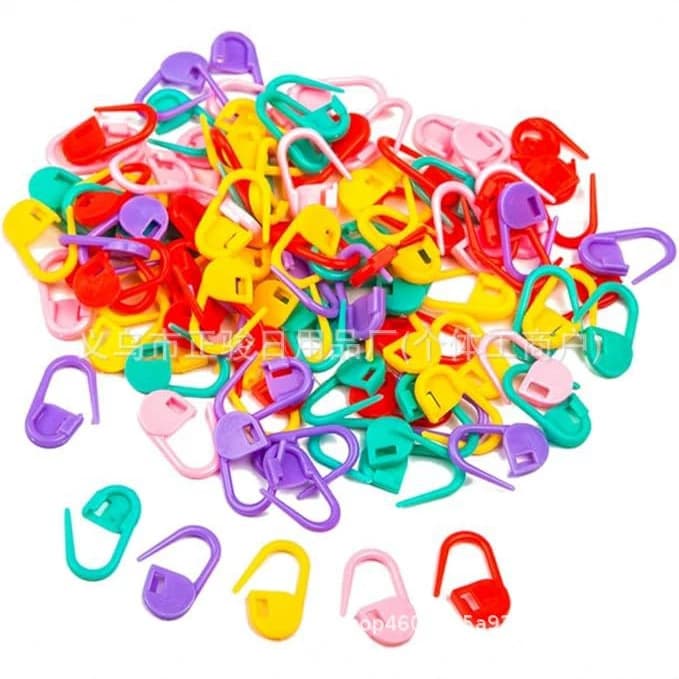 Small Colorful Knitting Stitch Markers, Crochet Anti-Slip Plastic Stitch Markers, Handmade DIY Knitting Tool Markers