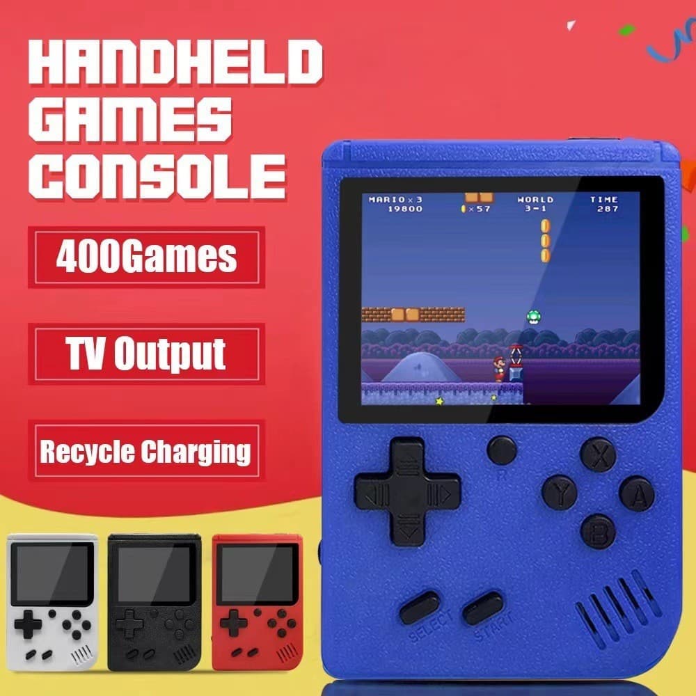 Neutral Macaron Handheld Game Console Retro Nostalgic Children's Dual-Player Mini 400-in-1 Cross-Border
