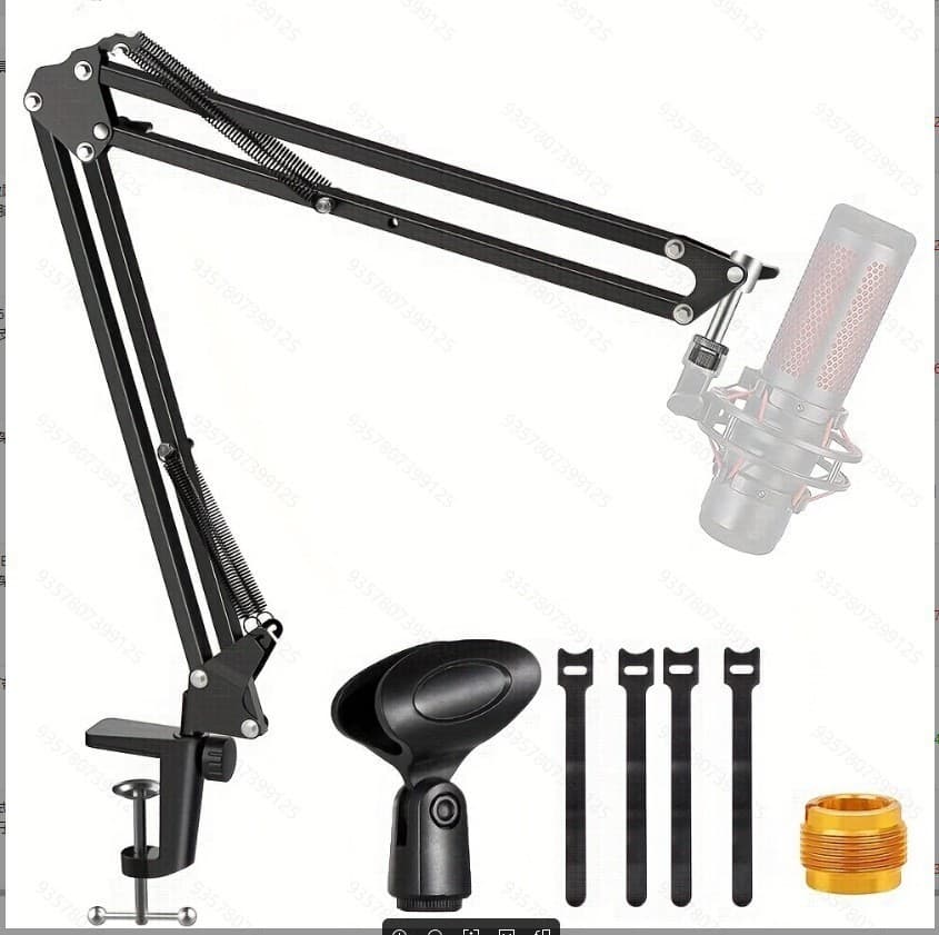 Alloy Cantilever Stand Metal Base Microphone Phone Live Streaming Desktop Adjustable Mobile Universal Shockproof