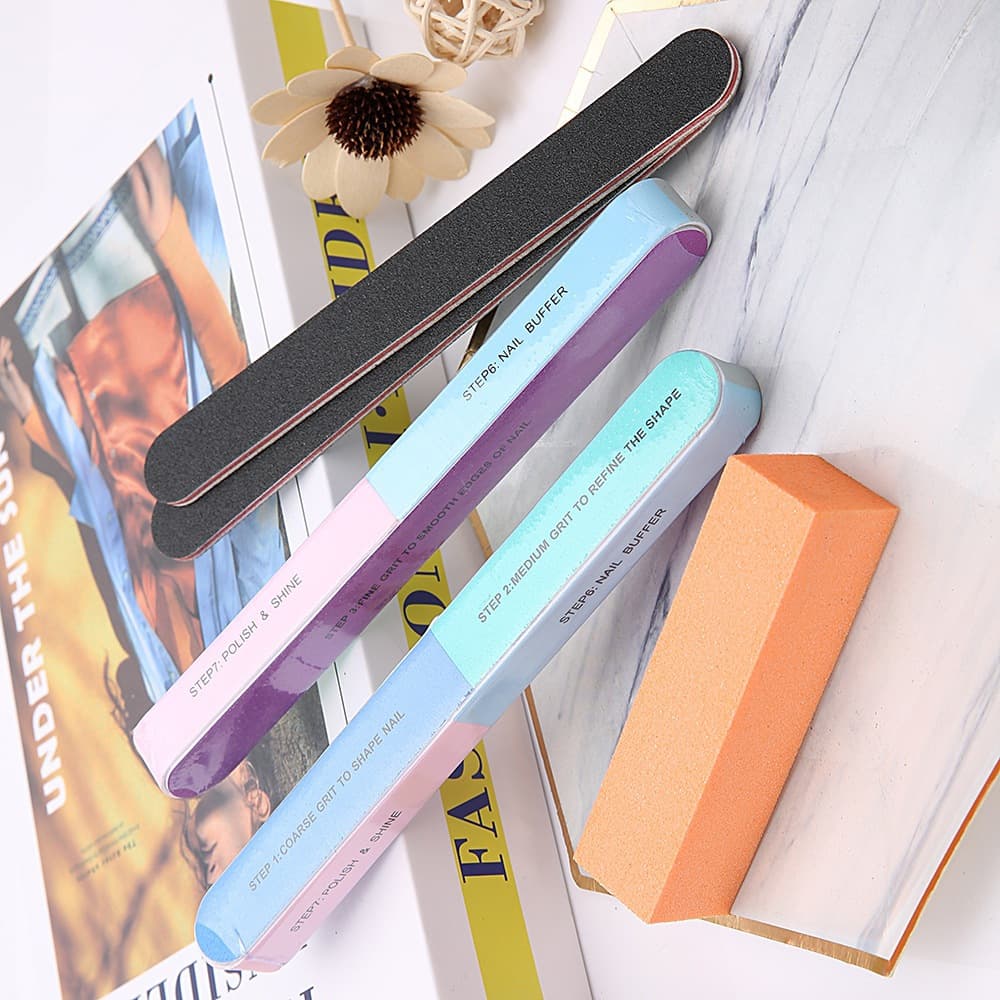 Nail File strip suit nail file strip set double-sided black sand polishing strip tofu block nail special suit
