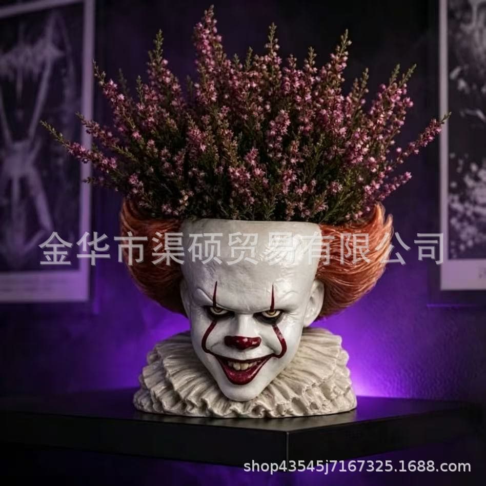 New Cross-Border Hot Selling Horror Plant Pot Resin Flower Pot Horror Character Flower Pot