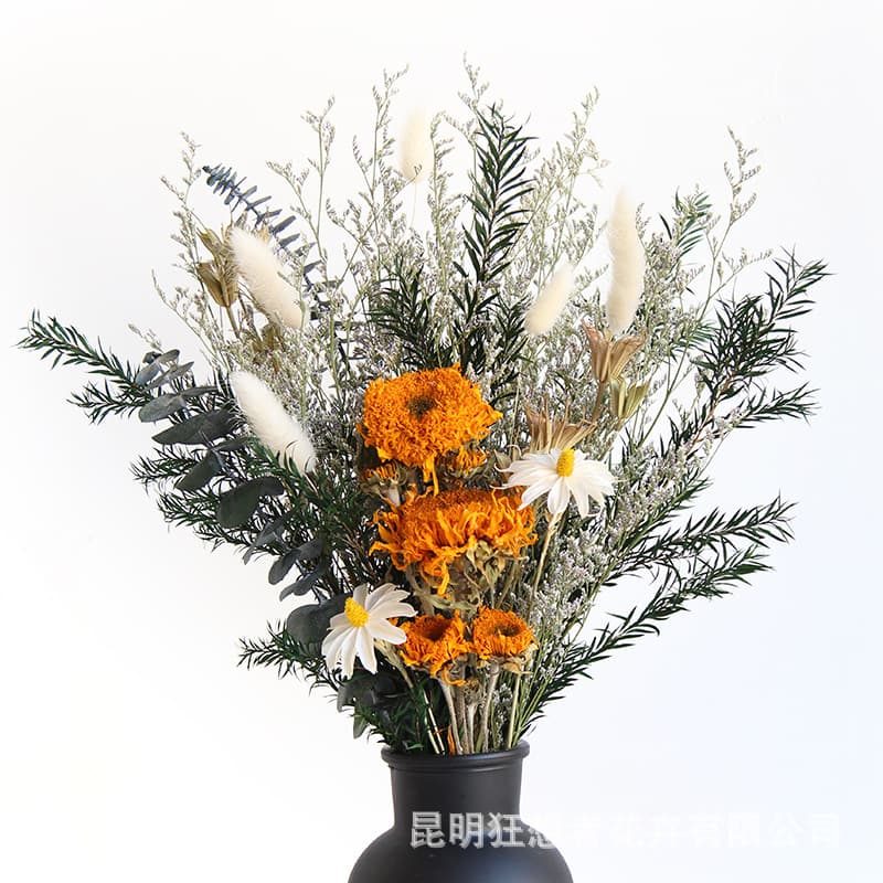 Rhapsody New Arrival [Teddy Love Grass Bouquet] Ins Nordic Style Forest Natural Dried Flower Home Decoration