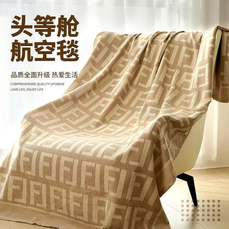 First-class airline blanket, wrinkle-resistant brushed blanket, ultra-soft blanket, exported to Scandinavia, popular on Instagram sofa blanket