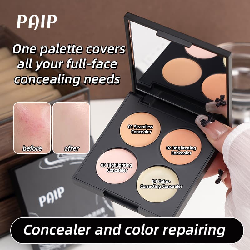 Cross-border PAIP Magic Four-Color Concealer is light and conforms to cover acne marks and dark circles, long-lasting and easy-to-color concealer