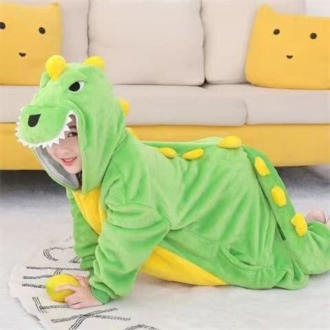 Sonic Capybara Cartoon Animal Onesie Pajamas for Kids, Autumn and Winter, Sky Horse Flannel Loungewear
