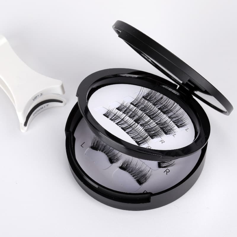 Boxed beauty eyelashes magnetic cross-border false eyelashes natural thick magnetic suction stable best-selling magnet eyelashes