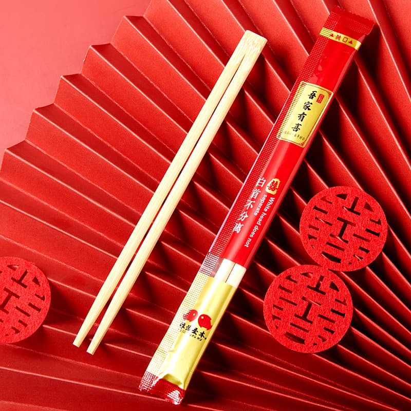 Disposable Wedding Chopsticks, Wedding Celebration Chopsticks, Banquet Set, Red Chopsticks with Double Happiness Character, Engagement Red