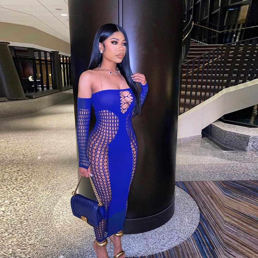 Amazon's hottest 2024 summer new arrival: One-piece cutout off-shoulder European and American style dress, exuding femininity.