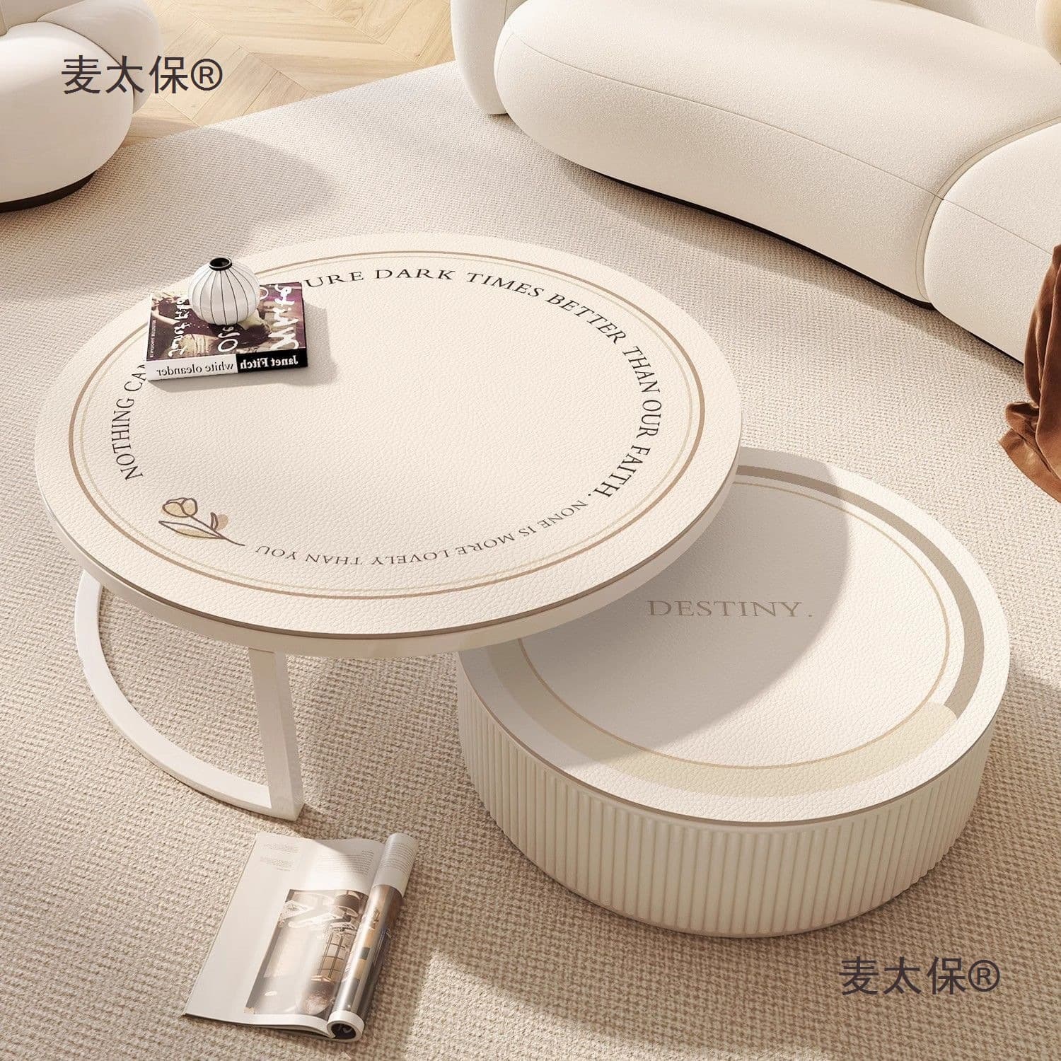 Table mat, oil-proof small round tablecloth, high-end dining table mat, round tea table mat, waterproof living room coffee table, Metabo