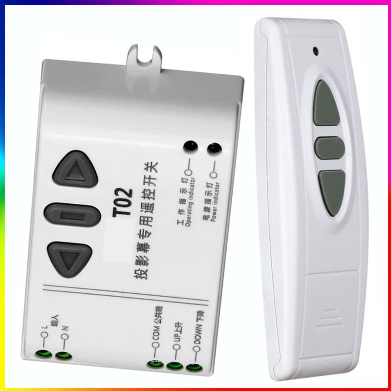 Remote-controlled electric curtain track, smart home fan, gate, garage, projection screen switch controller, ultra-thin key