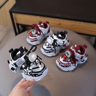 Spring/Summer Mesh Breathable Sports Shoes for Toddlers 1-3 Years, Infant Soft Sole Non-Slip Dad Shoes, Baby Walking Shoes Trendy