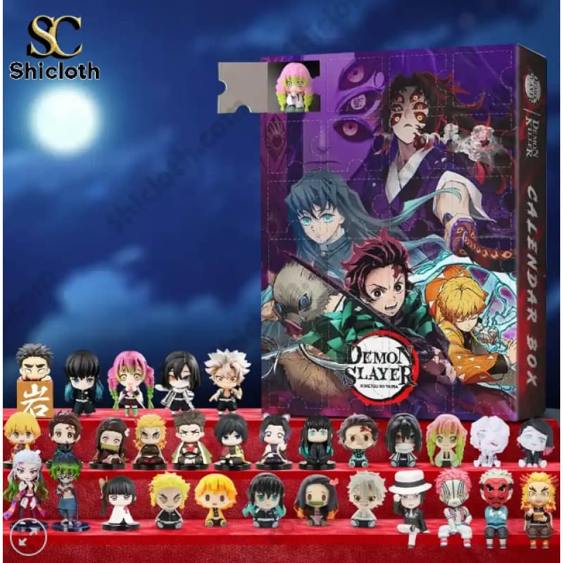 Cross-border Independent Site New Demon Slayer Anime Advent Calendar Blind Box, Christmas Tree Acrylic Ornaments