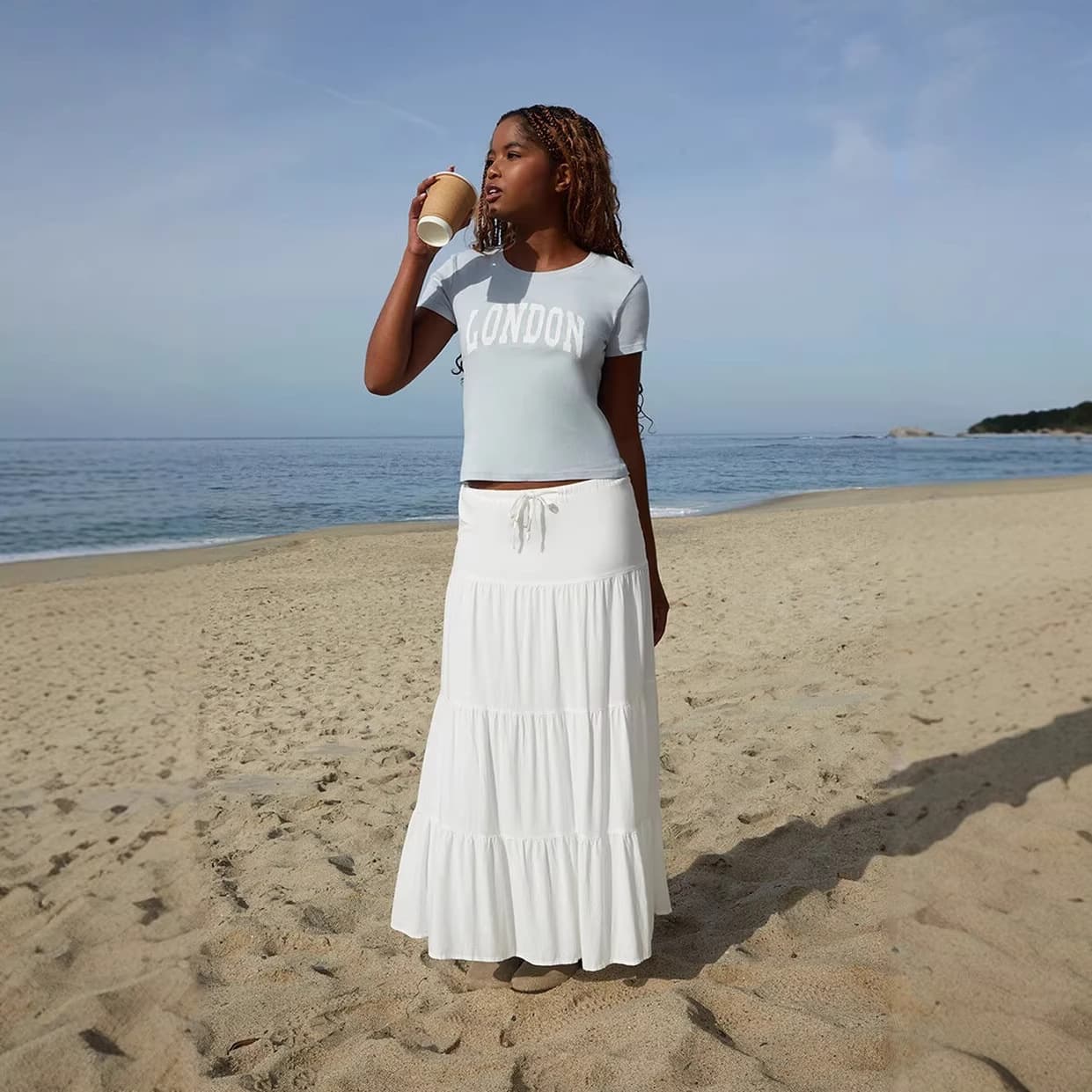 European and American cross-border white solid elegant slim-fit long skirt for daily street wear, ladylike style