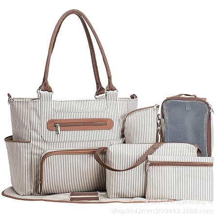 Amazon Large Capacity Mommy Bag Multifunctional Maternity Handbag Portable Diaper Bag Daily Use Shoulder Bag