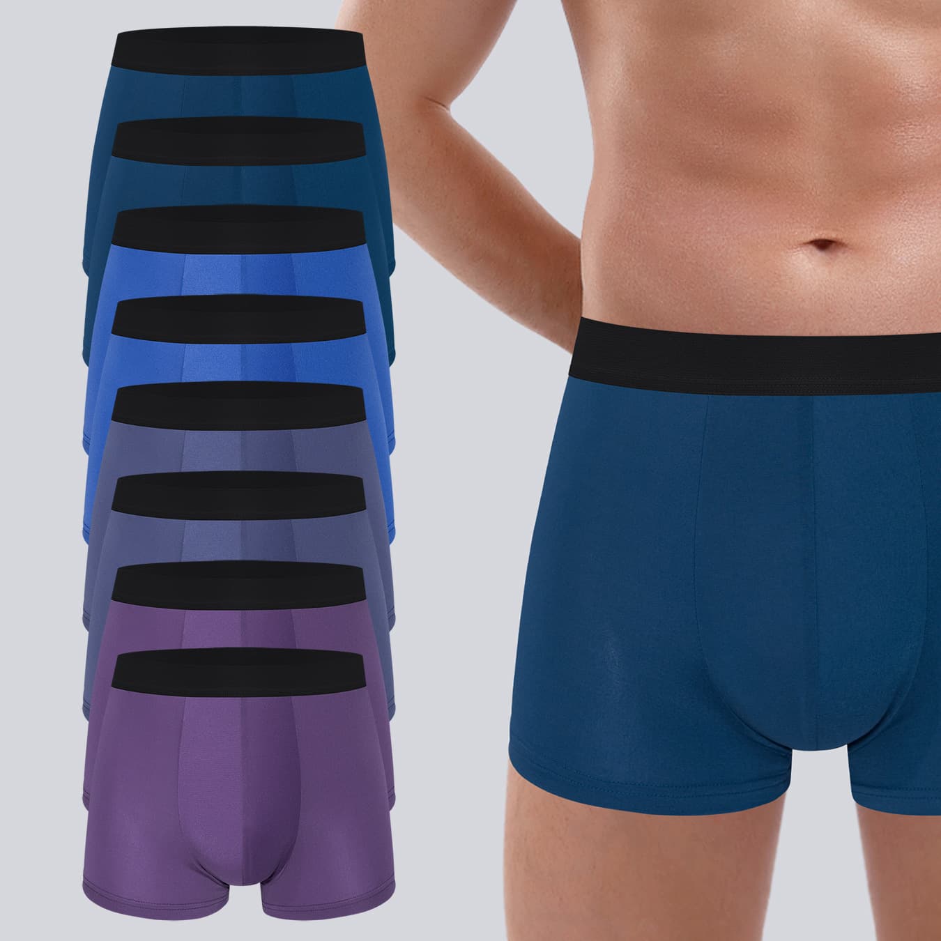 E-commerce Supply European Size Men's Underwear Boxer Shorts Cotton Breathable