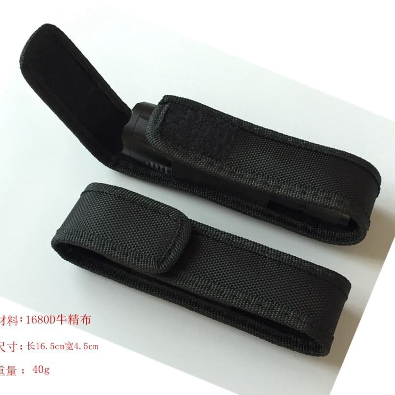 Universal flashlight fabric case for T6 L2 R5 A100 models, new belt buckle design, in stock
