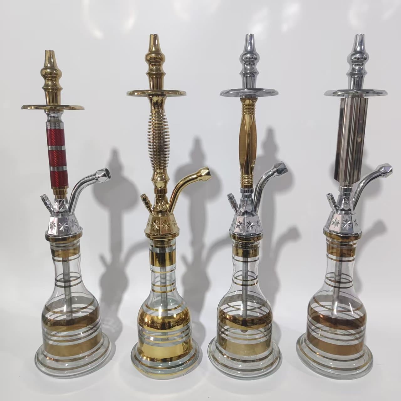 Ranjie Smoking Accessories Cross-Border Factory Zinc Alloy Material Large Arabic Hookah Single-tube Hookah Full Set Hookah