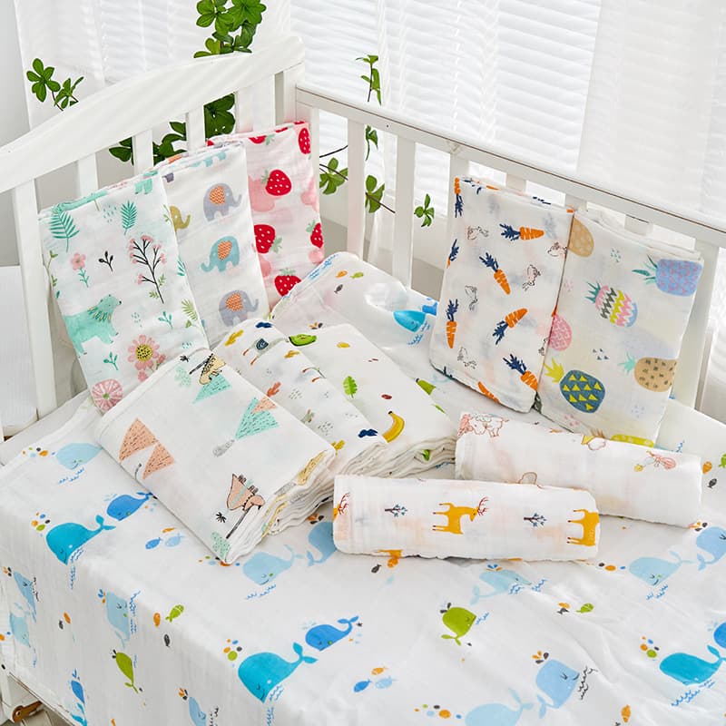 Maternity Ward Swaddle Blanket, Baby Cotton Double-Layer Gauze Newborn Swaddle, Infant Bath Wrap Towel