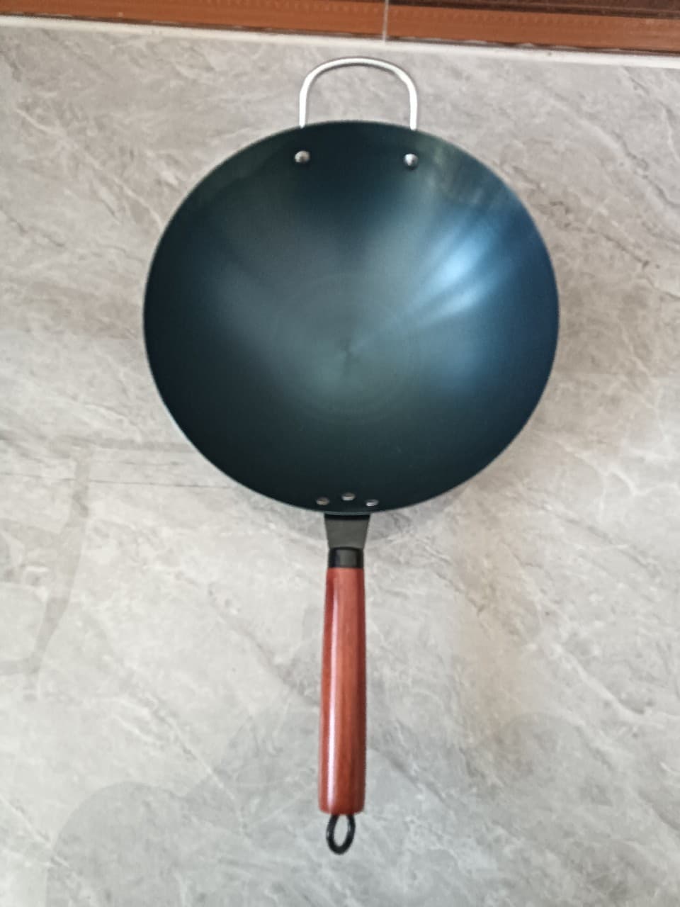 Cross-border Wholesale Blued Pan, Zero Coating Stir-fry Round Bottom Pot, Long-lasting Rust-resistant, Lightweight for Hotel and Home Use