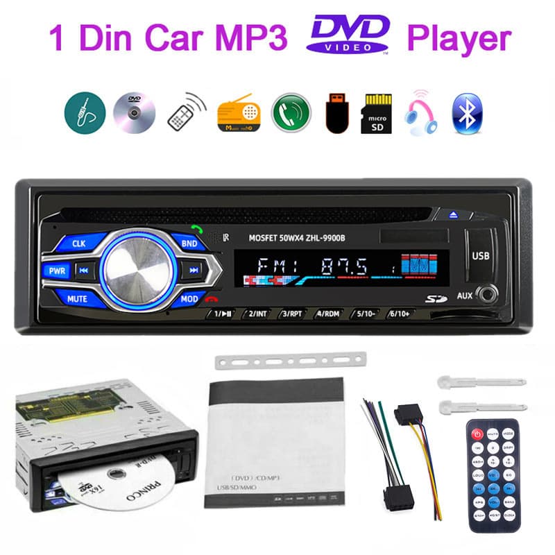 Car Mp3 Mp4 Fm Radio Bluetooth Hands-Free Car Dvd Player Card-Insert Radio Dropshipping