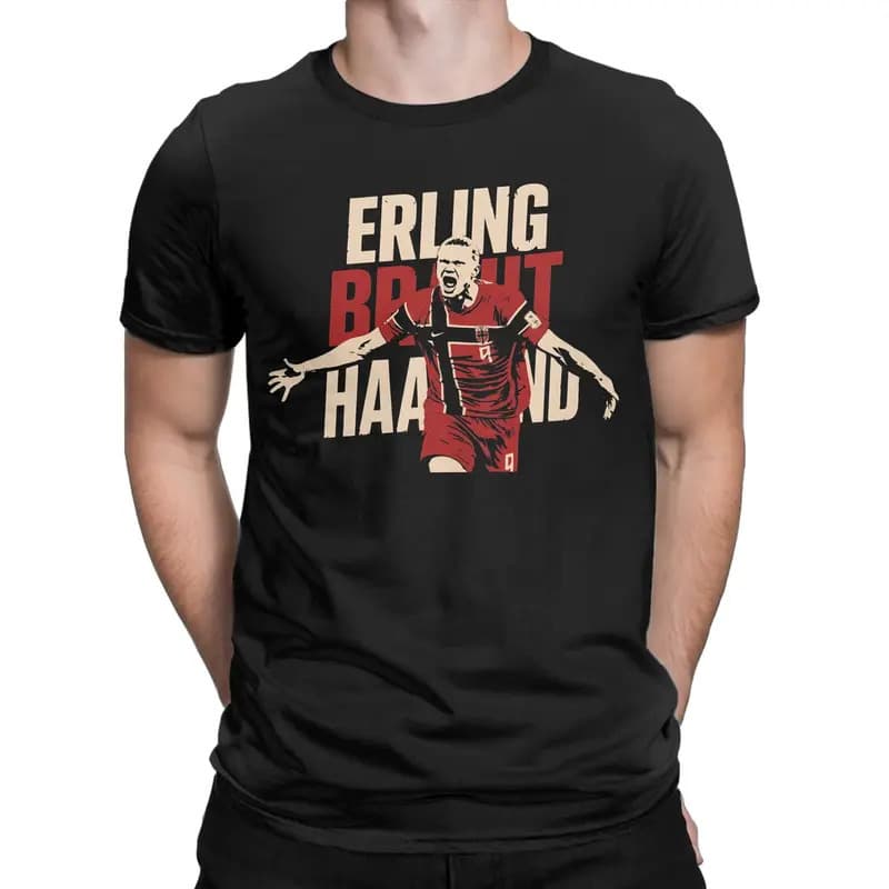 [Cross-border EU Size] Novelty Erling Braut Haaland 2026 T-Shirts Men's