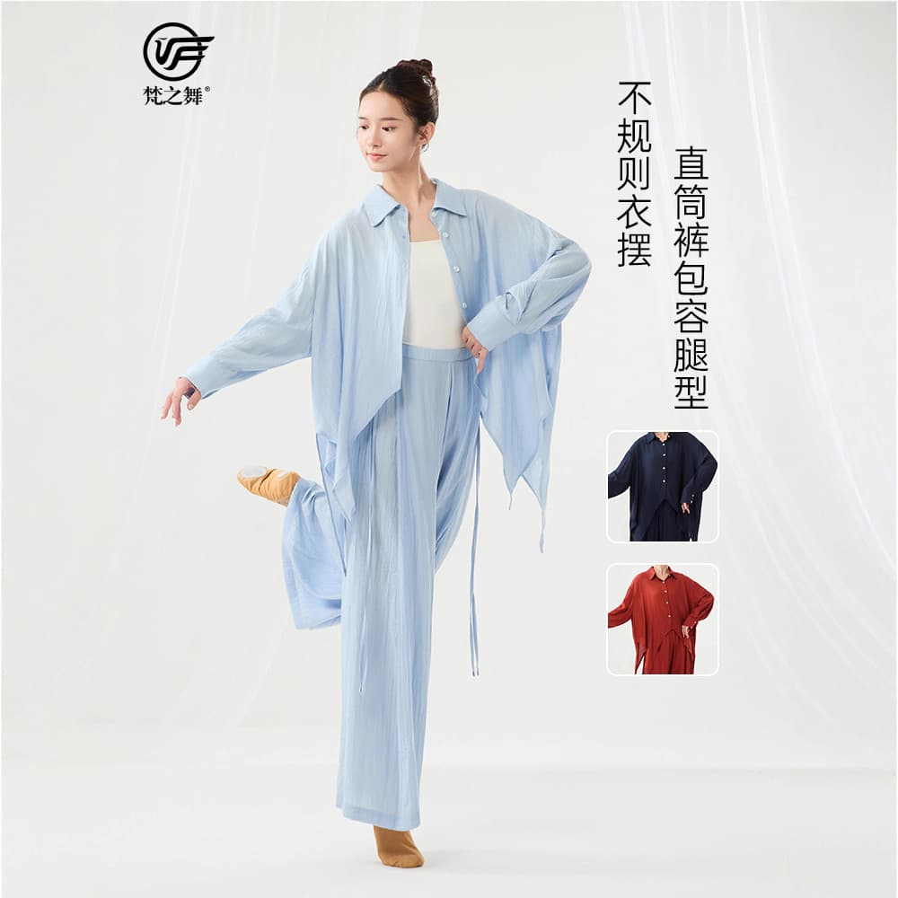Fanzhiwu Contemporary Jazz Modern Dance Shirt Irregular Hem Casual Comfortable Performance Practice Clothing Women