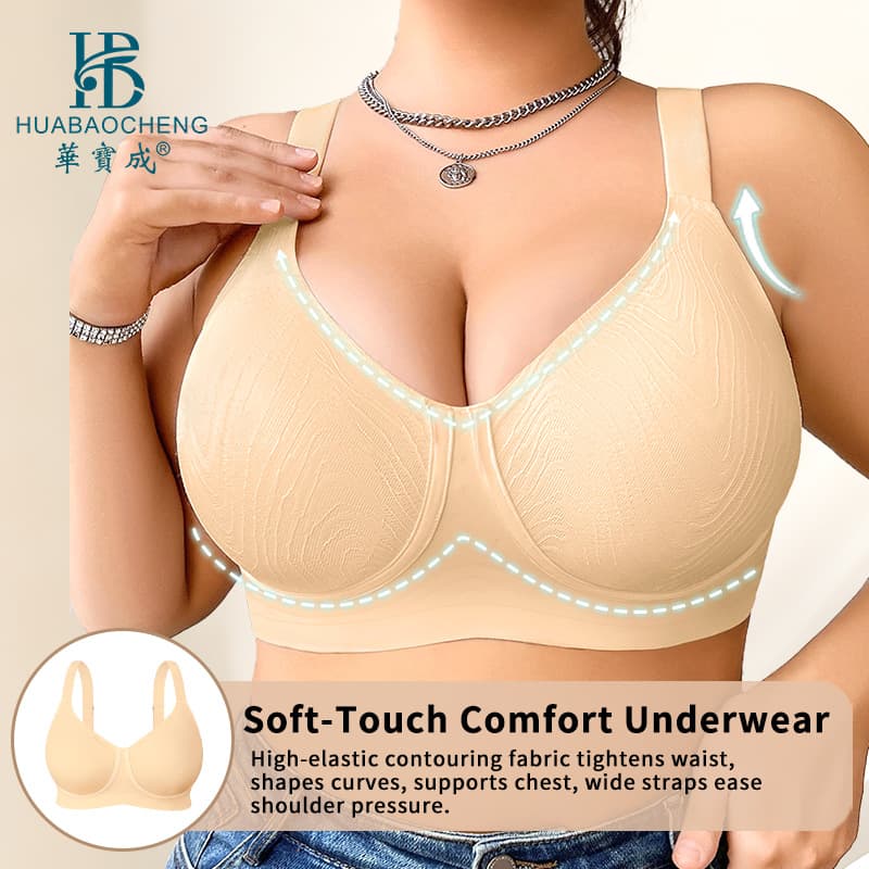 Cross-border Trade Plus Size Seamless Push-up Bra Anti-sagging Women's Large Size Bra for Full Bust Custom