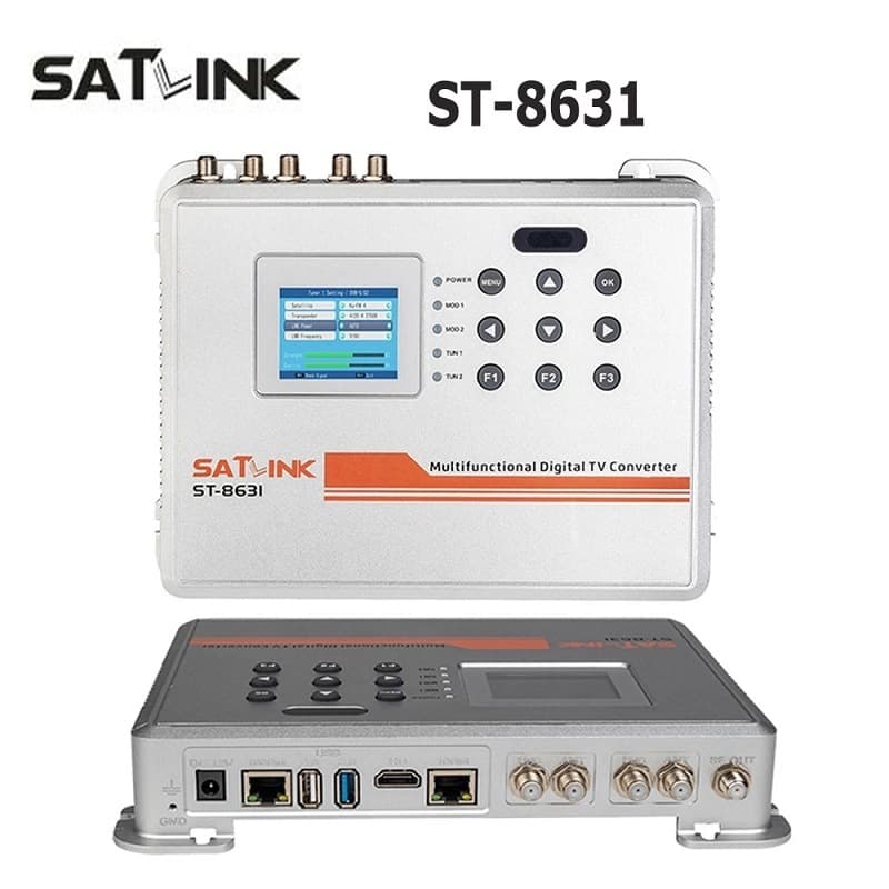 SATLINK ST-8631 DVB-S2/DVB-T2/DVB-C/ISDB-T to DVB-T TV IP Modulator