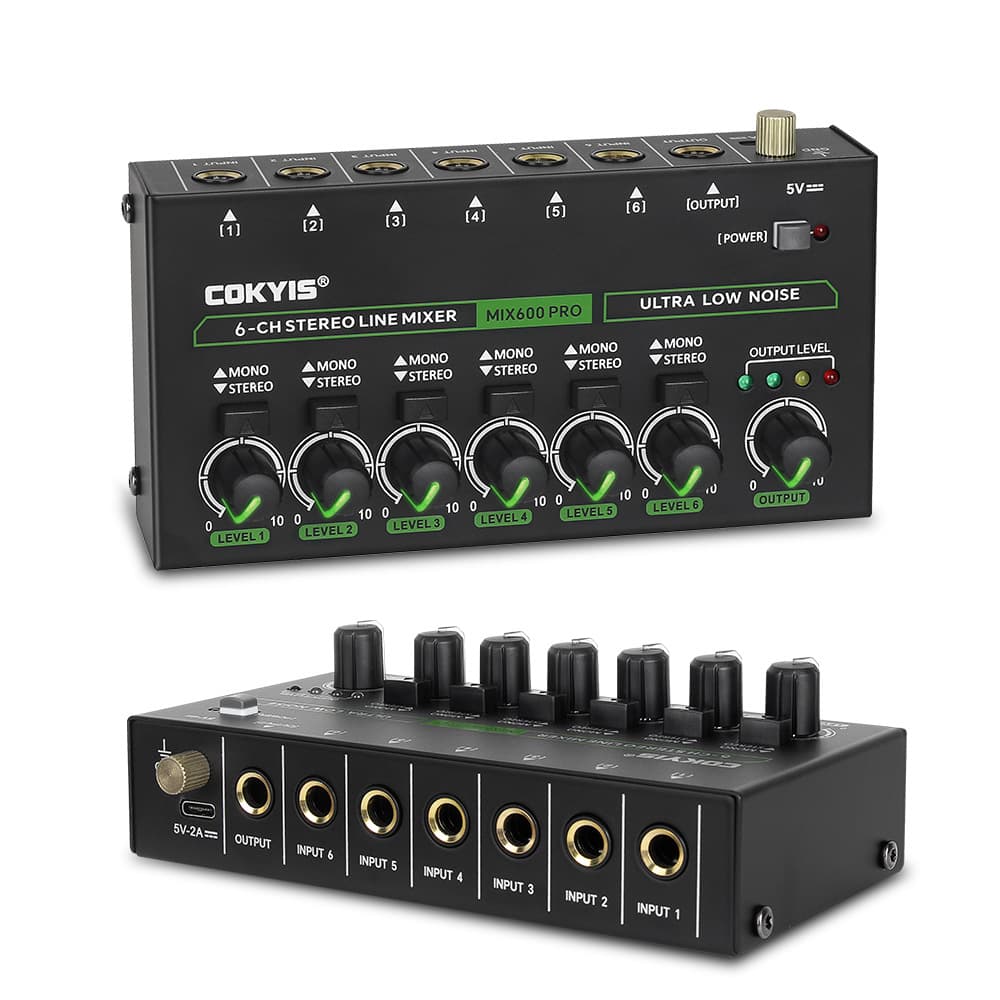 Professional mixer ready-made home KTV low-noise six-channel mono stereo mini audio mixer