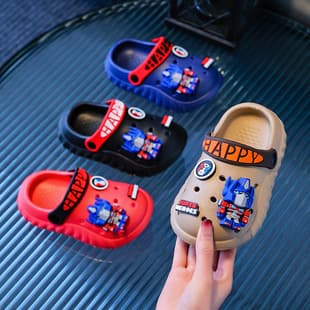 Children's Clog Sandals Summer Indoor Anti-Slip Cartoon Boys Girls Toddler Baby Slippers Outdoor Beach Sandals