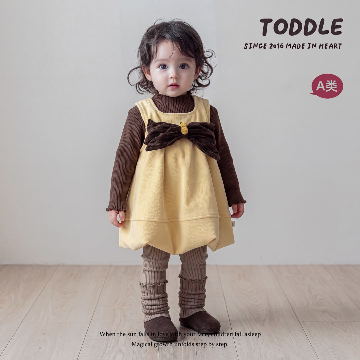 Vintage Style Girl Autumn Winter Set, Bow Vest Dress with Fleece-Lined Sweater and Leggings, Warm Winter Outfit