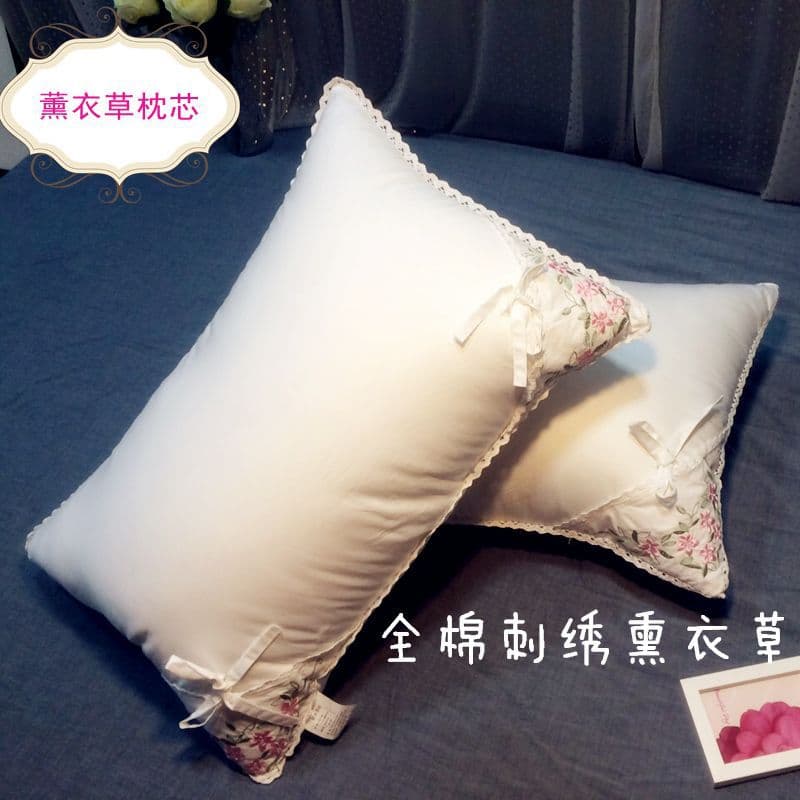 Export lavender pillow cores, protective pillow cores, a pair for single/double use, cross-border supply chain factory sources, foreign trade wholesale.