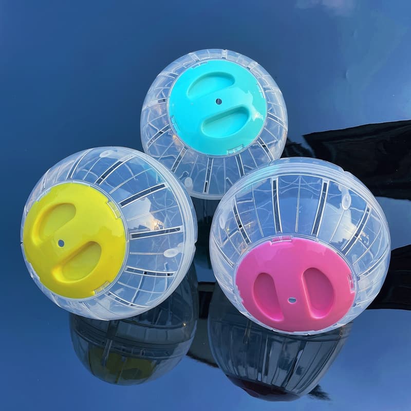 Cute Hamster Toy House Balcony Fence Wooden Hamster Toy Running Wheel Suitable For Small Pet