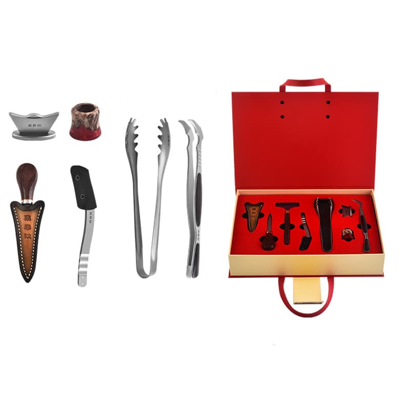 Titanium tea clip tea set Kung Fu tea set accessories set titanium alloy tea knife tea clip tea cup clip tea set gift