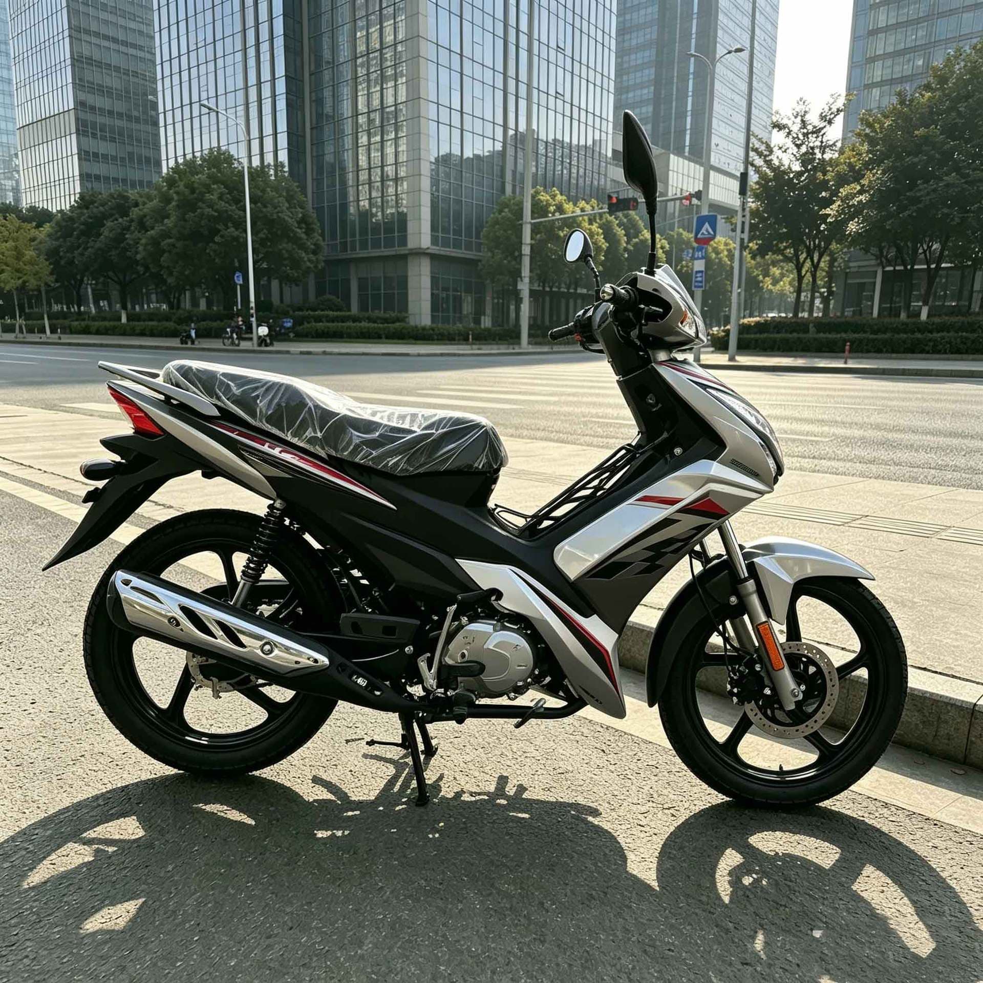 Foreign trade cross-border bent beam fuel motorcycle passenger and cargo carrier source factory wholesale export fuel-saving durable model
