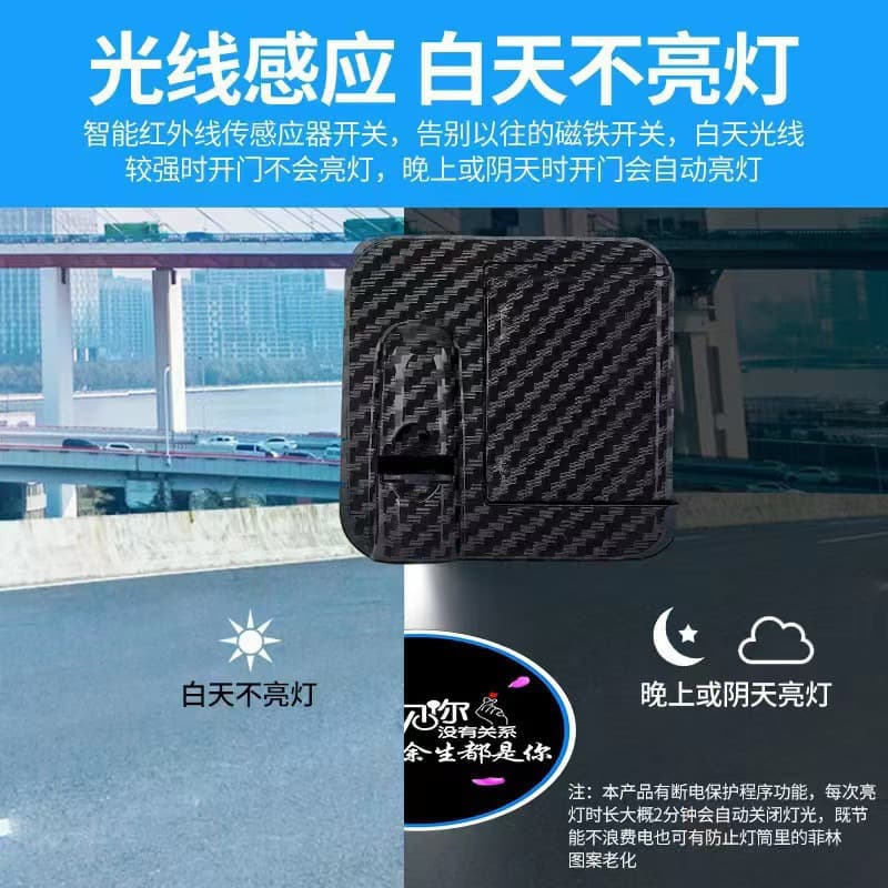 Best-Selling Car Door Projector Light, Logo Welcome Light, Wireless Carbon Fiber Pattern