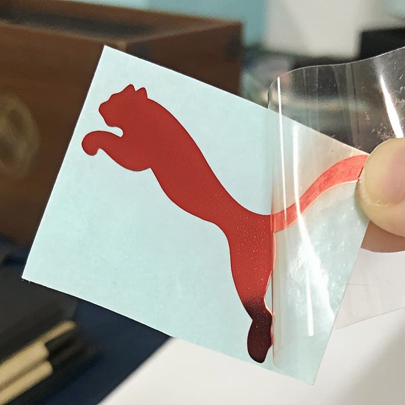 Wholesale trendy brand PUMA logo sticker, new sports pure nickel metal badge, self-adhesive metal sticker