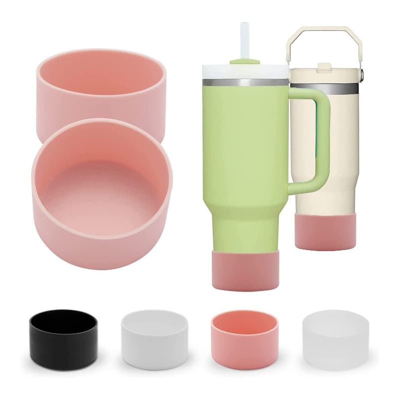 Food Grade Silicone Water Cup Holder Glass Spray Bottle Anti-wear Protective Silicone Water Bottle Base Cover Cap