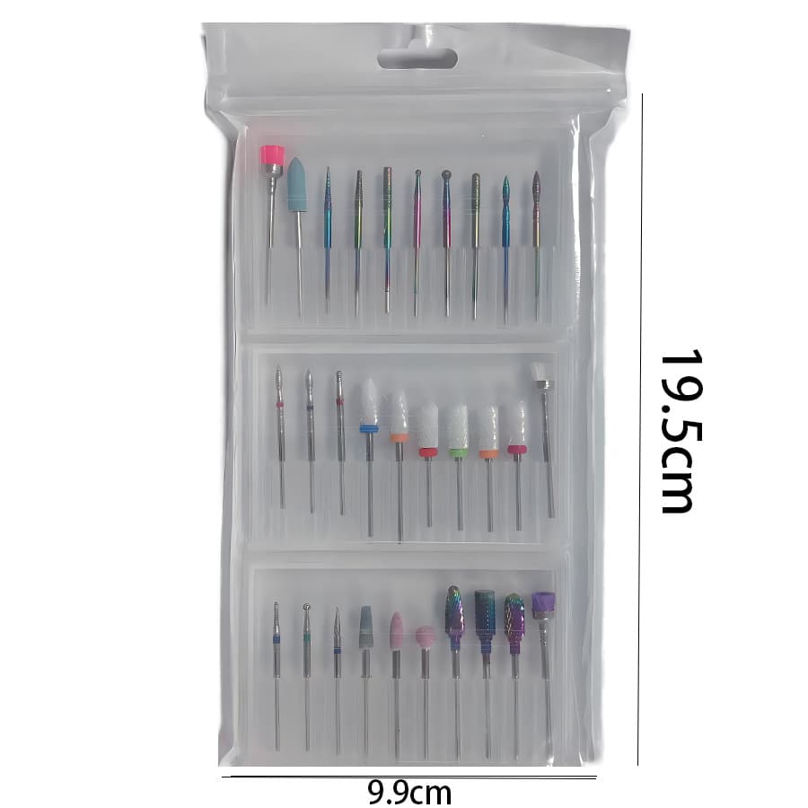 Wholesale Nail Art Kit Ceramic Electroplated Tungsten Steel Drill Bits Nail File Tool for Acrylic Nails 30pcs