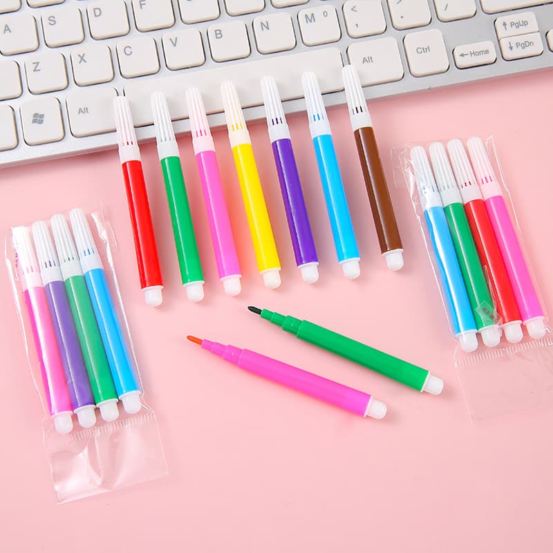 Wholesale Children's DIY Doodle Color Pens, 4-Color 6-Color Mini Watercolor Painting Supplies Toy Doodle Brush Accessories