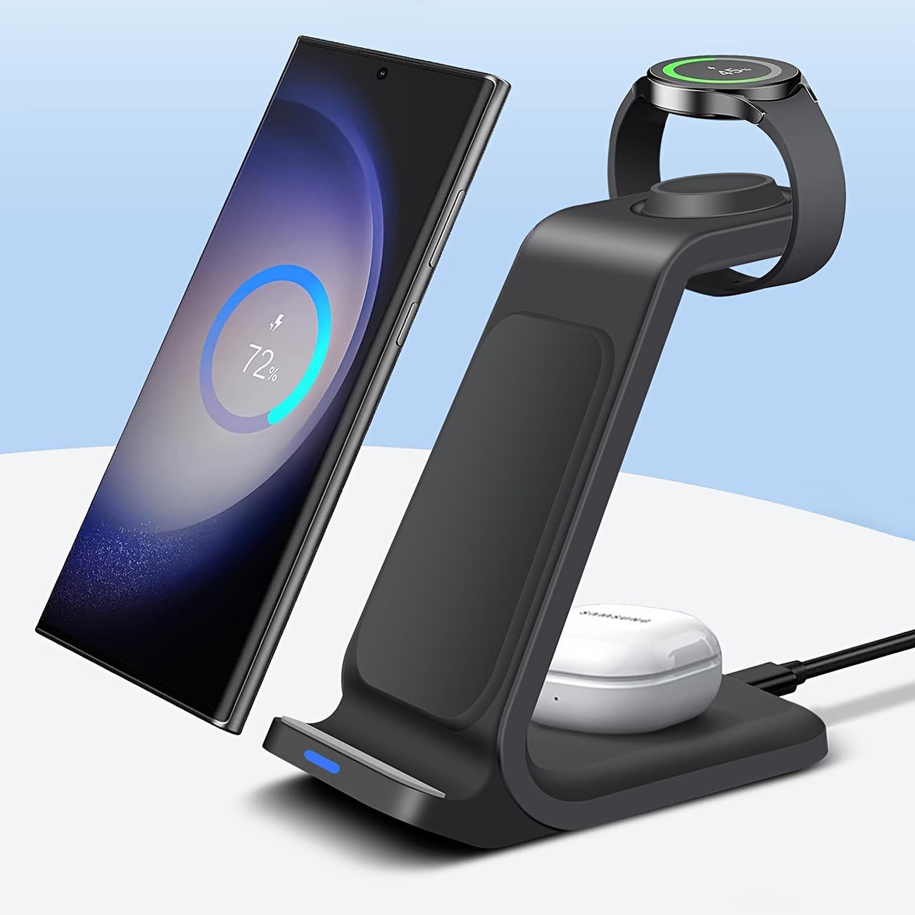 New Cross-border 3-in-1 Wireless Charger Compatible with Samsung Galaxy Watch 6/5 Pro/5/4