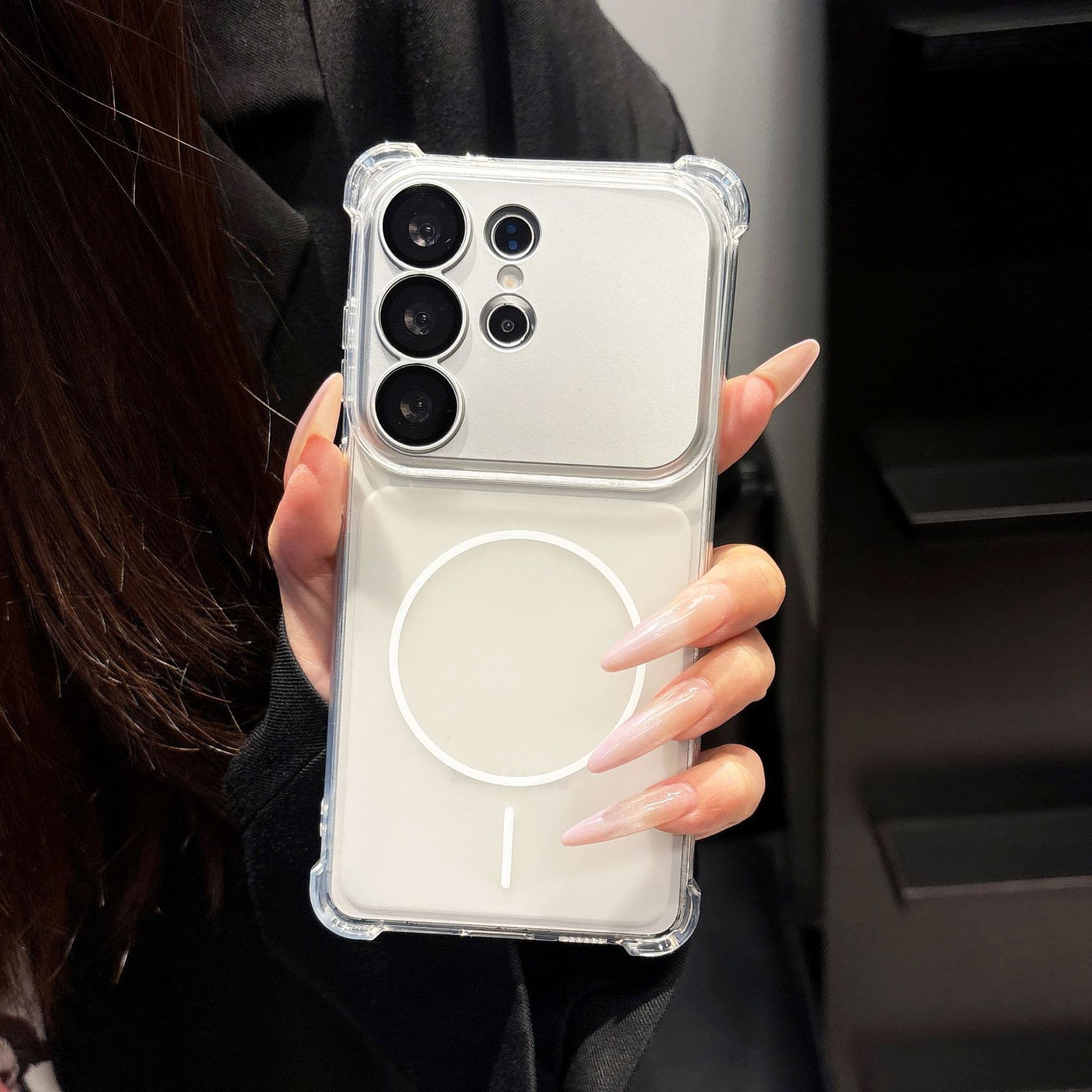 Four-Corner Drop-Proof Instant-Transform Phone Case for Samsung S26 ULTRA Full Coverage Transparent S25 ULTRA Trendy S24