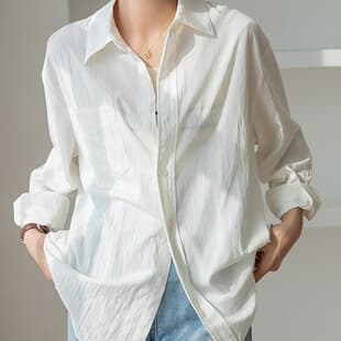 Spring Autumn French Stylish Thin Long-Sleeve Red Shirt for Women Design Niche Loose Versatile Casual Sunscreen Blouse