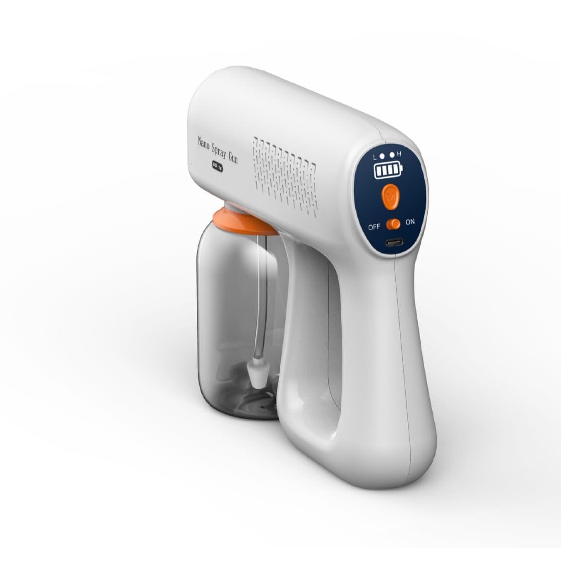 New cross-border handheld nano-atomizing disinfection gun, blue light atomizing spray gun, wireless charging USB sterilizer