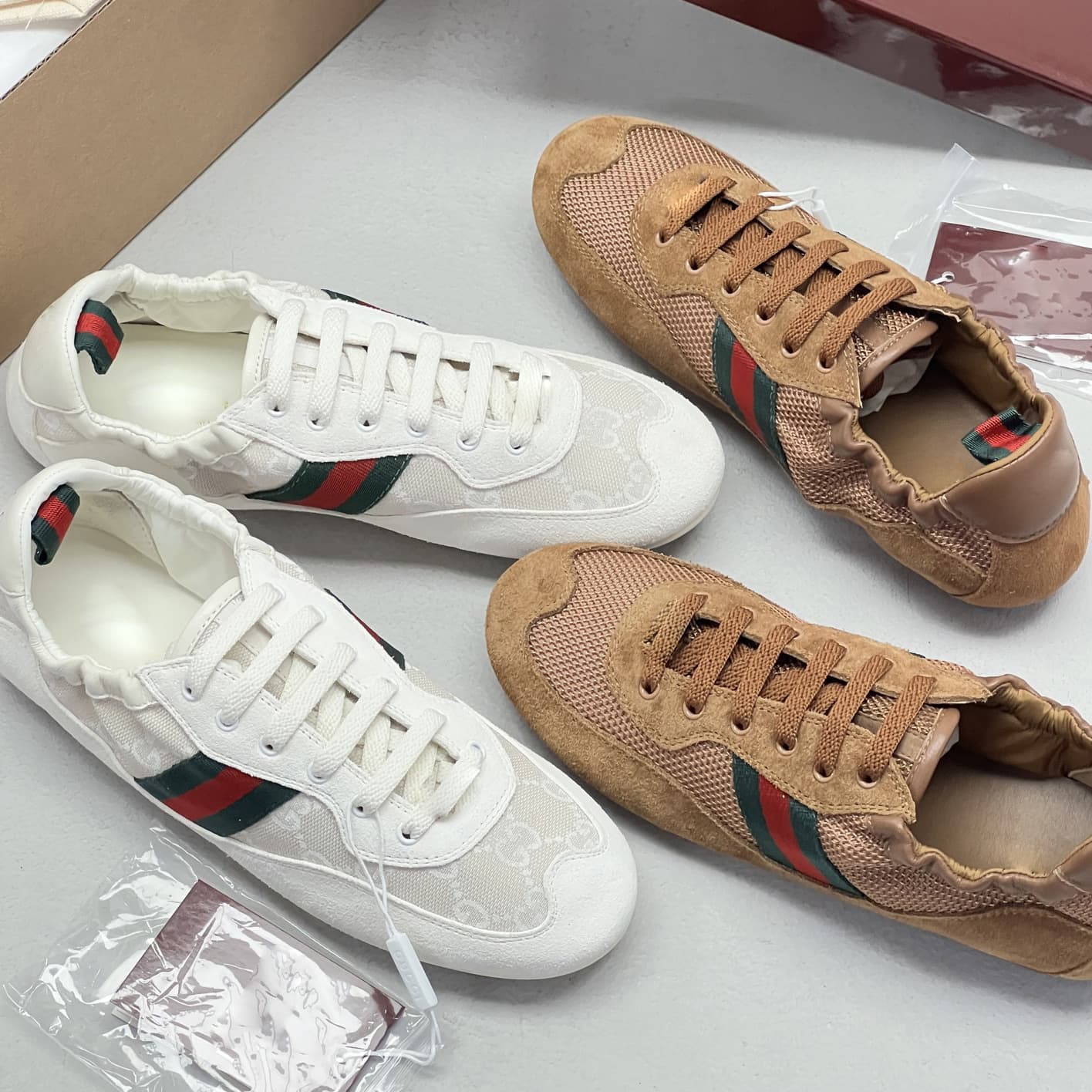 New Women's Ribbon Casual Sports Shoes from G, Flat Lace-up German Training Shoes, Versatile and Comfortable Agassi Shoes