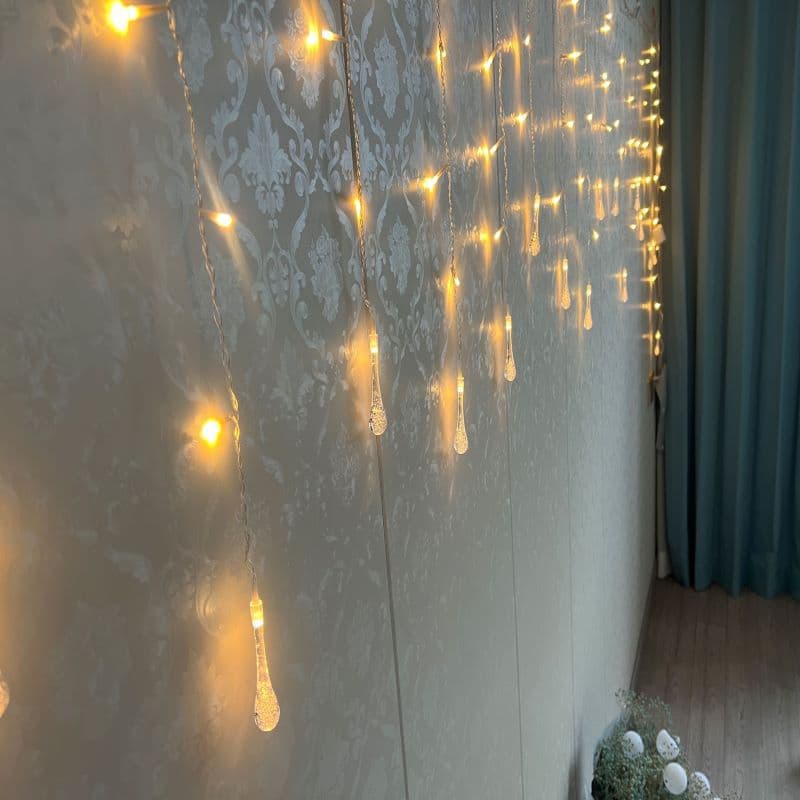 LED Curtain Light, Icicle Light, Star Light, Drop Light, Starlight String Light for Shopping Mall, Outdoor Christmas Decoration